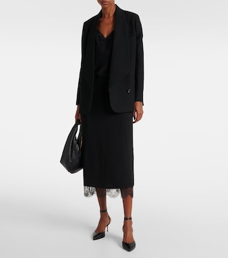 Lace-trimmed midi skirt | Vince