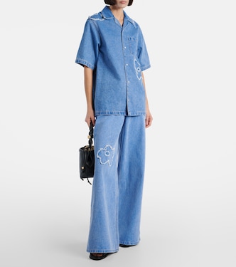 Jeans a gamba larga con ricamo | Marni