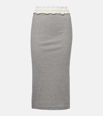 Falda midi de jersey a capas | Jil Sander