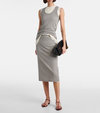 Falda midi de jersey a capas | Jil Sander
