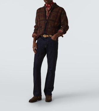 Checked wool jacquard cardigan | RRL