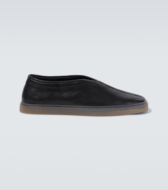 Linoleum leather slip-on sneakers | Lemaire