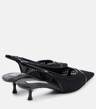 Pumps slingback in mesh con pelle | Victoria Beckham