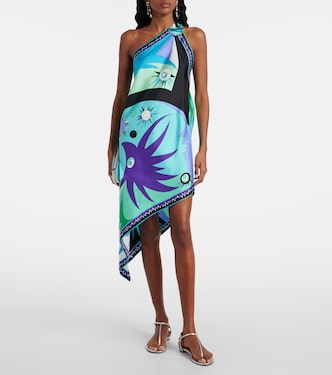 Robe Stella asymétrique en soie | Pucci
