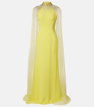 Limelight caped embellished gown | Jenny Packham
