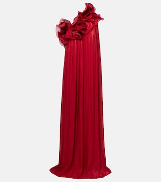 Vestido de fiesta Charmain de georgette lamé | Costarellos