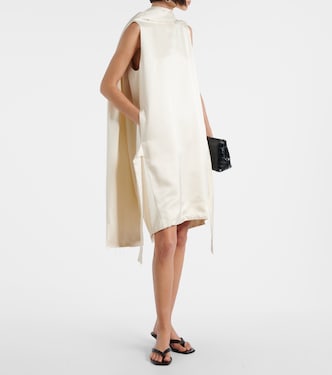 Cocoon deconstructed satin minidress | Toteme
