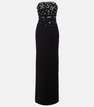Vestido de fiesta sin tirantes adornado  | Marmar Halim