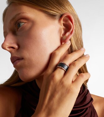 Mini 18kt rose gold tech ring jackets with diamonds | Suzanne Kalan