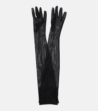 Handschuhe re/edit aus Mesh | Mugler