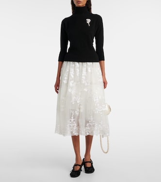 Embellished cashmere turtleneck sweater | Simone Rocha