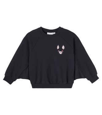 Embroidered cotton jersey sweatshirt  | Mini Rodini