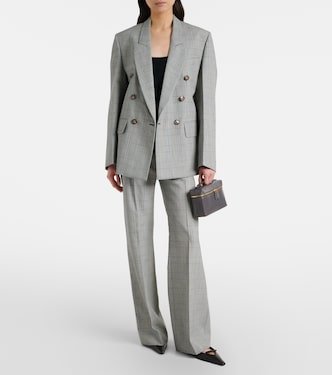 Blazer de lana virgen a cuadros | Victoria Beckham