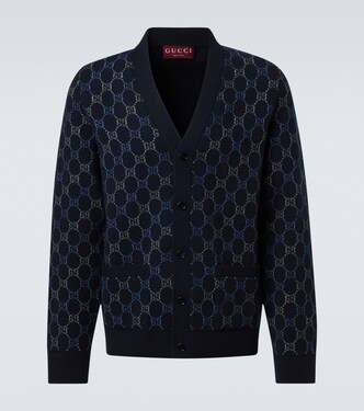 GG wool and cashmere jacquard cardigan | Gucci