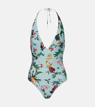 Printed halterneck swimsuit | La DoubleJ