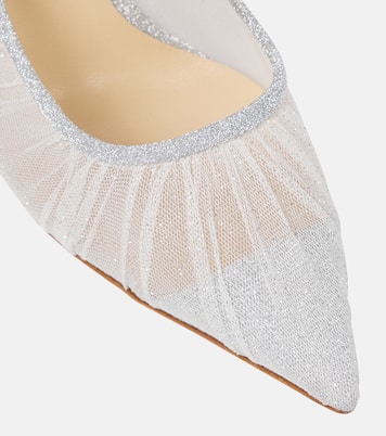 Pumps Love 100 in tulle con glitter | Jimmy Choo