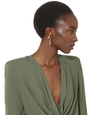 Boucle d'oreille unique Sabrina en or jaune 18 ct et diamants | Eéra