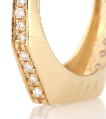 Boucle d'oreille unique Sabrina en or jaune 18 ct et diamants | Eéra