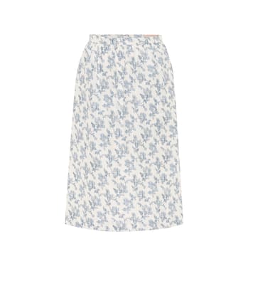 Quadratic cotton-blend midi skirt | Brock Collection
