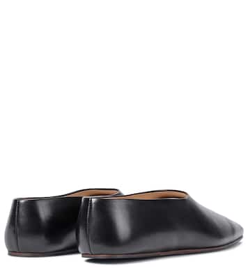 Square Toe leather ballet flats | The Row
