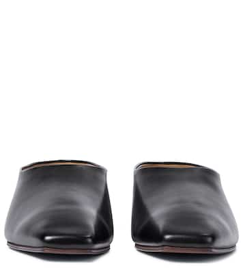 Square Toe leather ballet flats | The Row