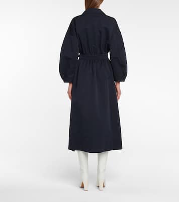 Belted cotton-blend midi dress | Jil Sander