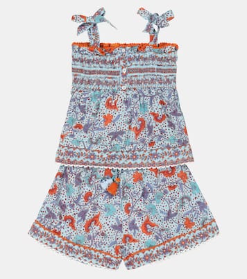 Top Cindy nido de abeja floral | Poupette St Barth Kids