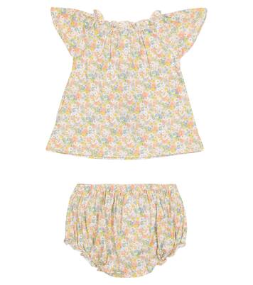 Baby Liberty floral cotton top and bloomers set | Bonpoint