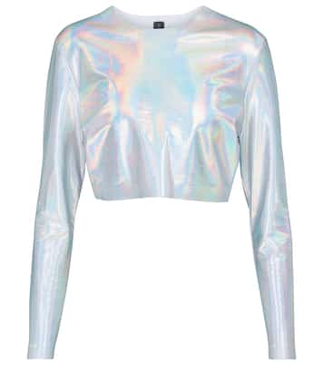 Holographic crop top | Norma Kamali