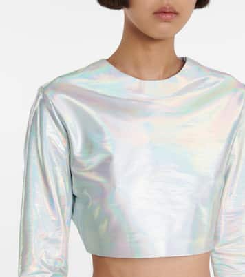 Holographic crop top | Norma Kamali