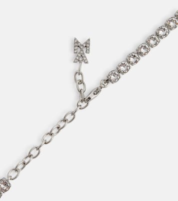 Collana Tennis in argento con cristalli | Amina Muaddi