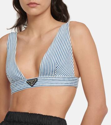Bralette aus Denim | Prada