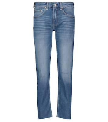 Jeans Girlfriend de tiro medio cropped | AG Jeans