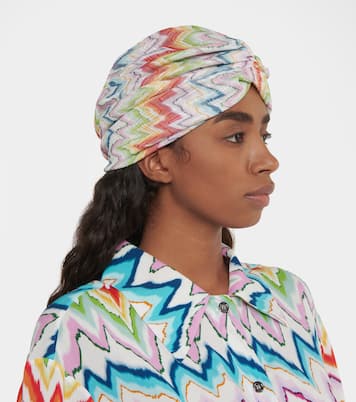 Fascia per capelli in cotone con stampa | Missoni Mare