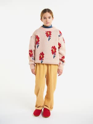 Jersey de punto intarsia floral | Bobo Choses