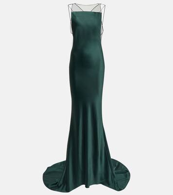 Open-back satin gown | Maison Margiela