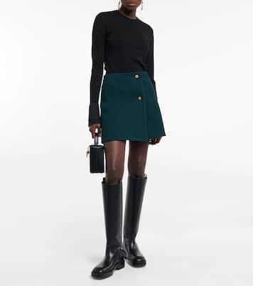 High-Rise-Minirock aus Schurwolle | Ferragamo