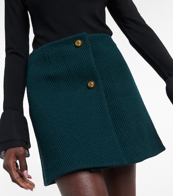 High-Rise-Minirock aus Schurwolle | Ferragamo