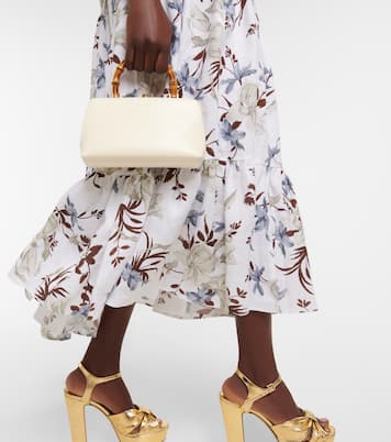 Falda midi Olympia de lino estampada | Erdem
