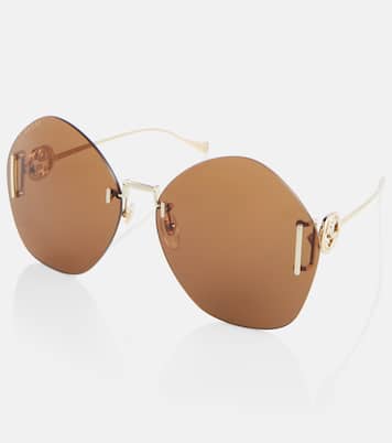 Gafas de sol redondas con cadena | Gucci