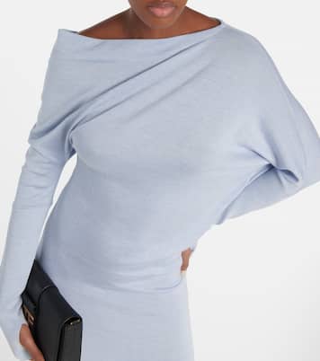 One-shoulder cashmere and silk midi dress | Tom Ford