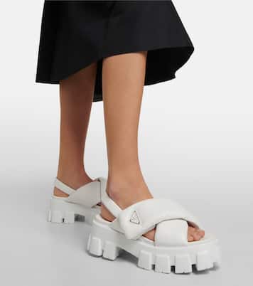 Sandali con plateau Monolith in pelle | Prada