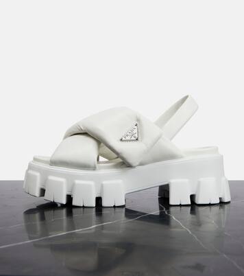 Sandali con plateau Monolith in pelle | Prada