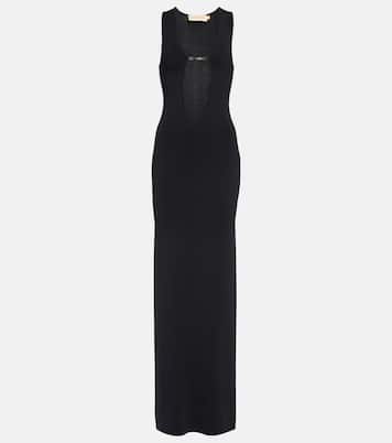 Verziertes Maxikleid Bombu aus Strick | Aya Muse