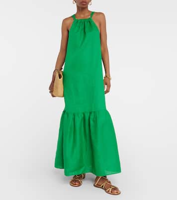 Vestido largo Ibiza de lino | Asceno