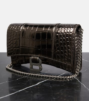 Clutch portafoglio Hourglass in pelle | Balenciaga