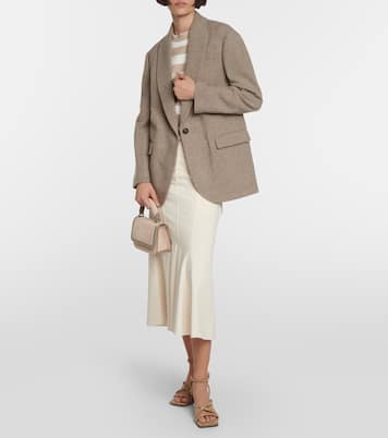 Single-breasted yak wool blazer | Brunello Cucinelli