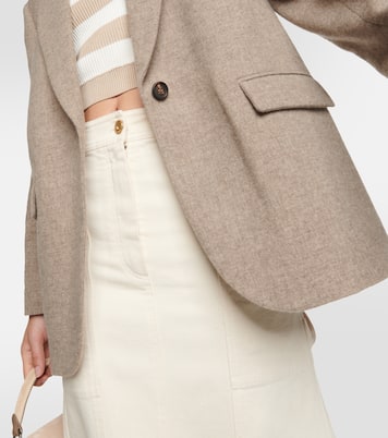 Single-breasted yak wool blazer | Brunello Cucinelli