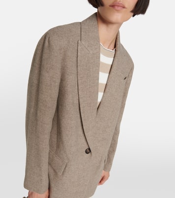 Single-breasted yak wool blazer | Brunello Cucinelli