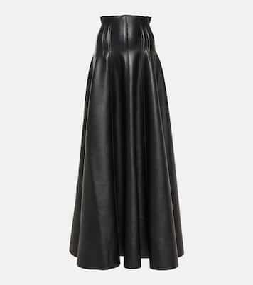 Jupe longue Grace en cuir synthétique | Norma Kamali